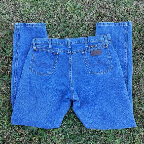 Wrangler Other - Wrangler Men’s Light Blue Cowboy Cut Cotton Blend Western Denim Jeans Size 38X34